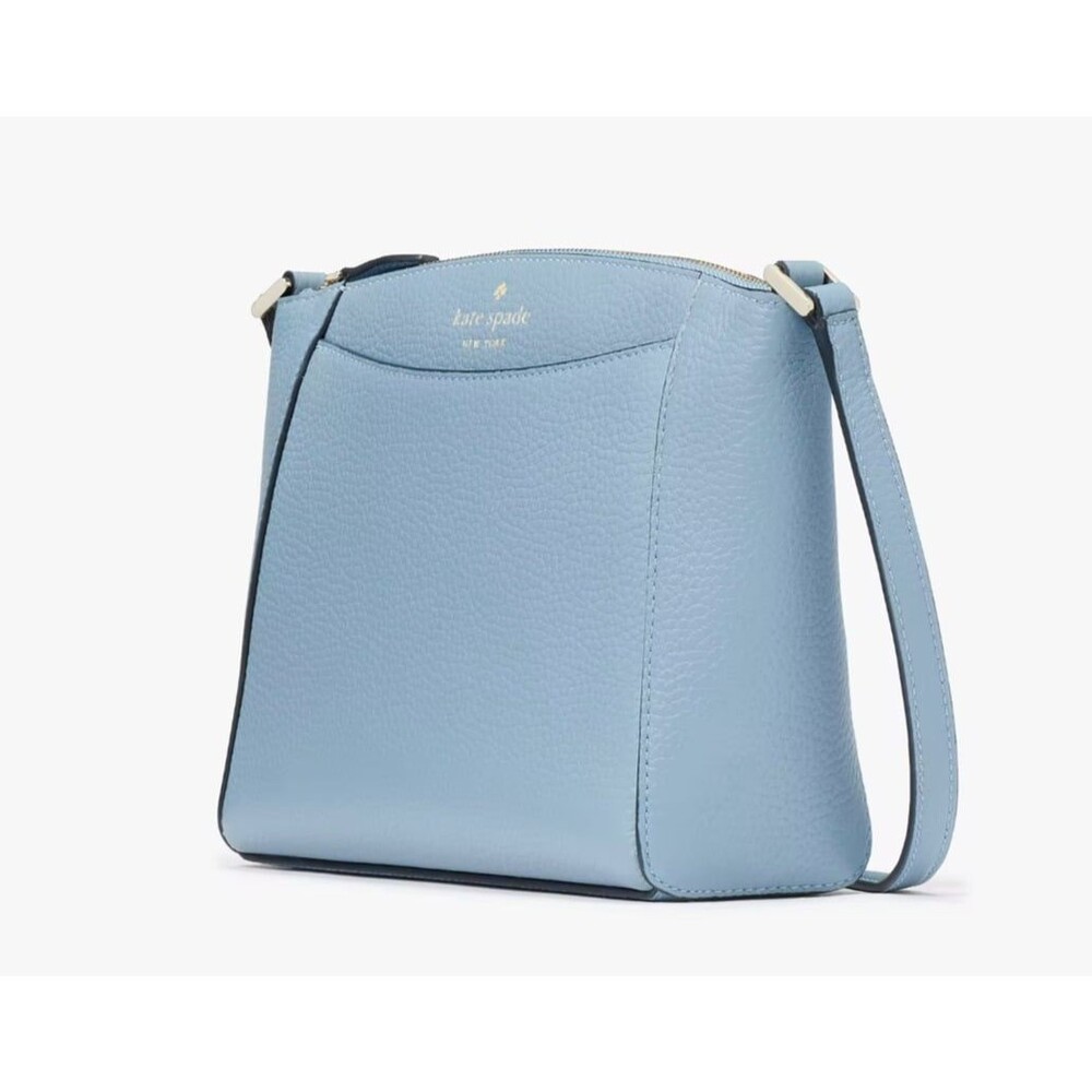 New Kate Spade Monica Pebbled Leather Crossbody Polished Blue